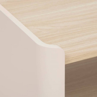 Table basse 2 étagères ROUNDY - Beige