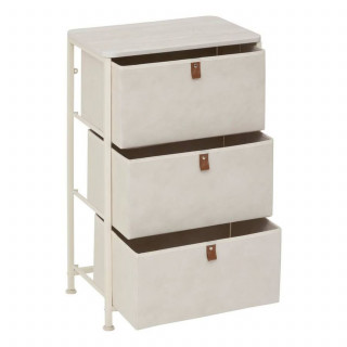 Tour de rangement 3 tiroirs TISSA - Beige