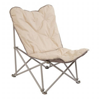 Fauteuil de camping pliant matelassé - Argile