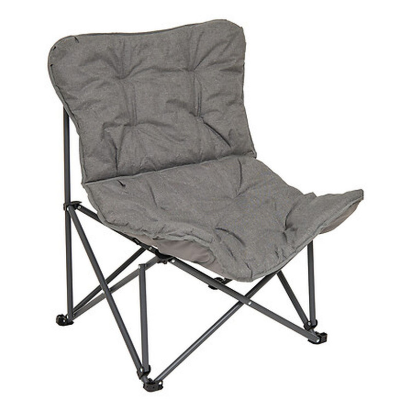 Fauteuil de camping pliant matelassé - Gris