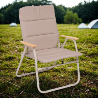 Chaise de camping pliante - Beige