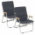 Lot de 2 chaises de camping pliantes - Gris