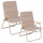 Lot de 2 chaises de camping pliantes - Beige