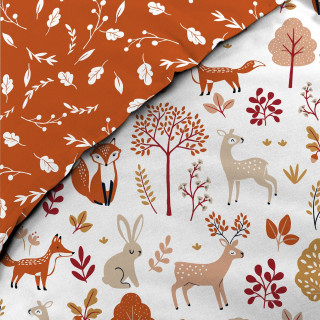 Parure de lit enfant réversible ROXY - Coton 42 fils/cm² - 140 x 200 cm - Marron