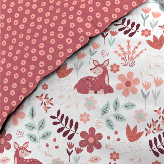 Parure de lit enfant réversible BICHETTE - Coton 42 fils/cm² - 140 x 200 cm - Rose