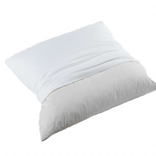 Lot de 2 - Protège oreiller - Molleton 100% coton - 65 x 65 cm - Blanc