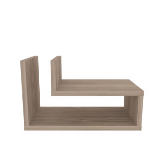 Table de chevet suspendue effet bois ISADORA - Marron