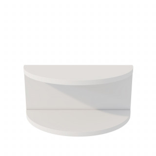 Table de chevet suspendue forme demi lune CAMELIA - Blanc