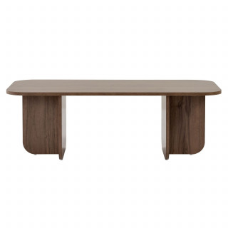 Table basse design effet bois foncé LEANDRO - Marron