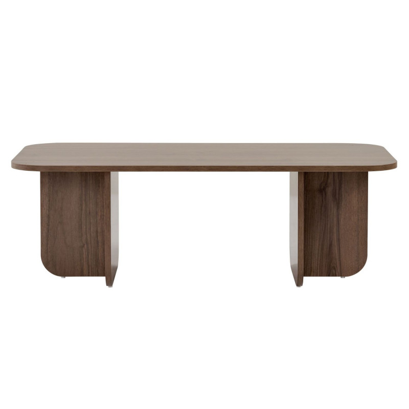 Table basse design effet bois foncé LEANDRO - Marron