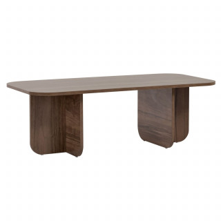 Table basse design effet bois foncé LEANDRO - Marron