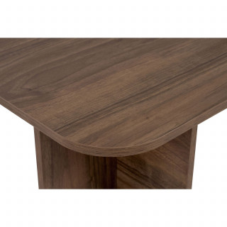 Table basse design effet bois foncé LEANDRO - Marron