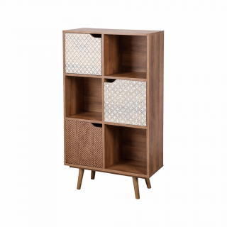 Bibliothèque Baobab en MDF 6 casiers - L.60 cm x H.35 cm - Marron