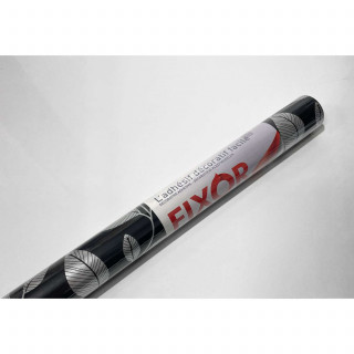 Adhésif décoratif à motifs feuilles - Noir