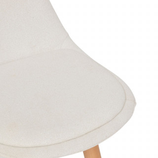 Lot de 4 chaises de bar avec coussin MAXON - Blanc