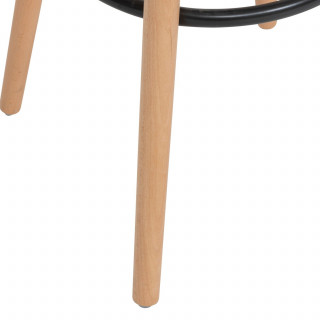 Lot de 4 chaises de bar avec coussin MAXON - Blanc