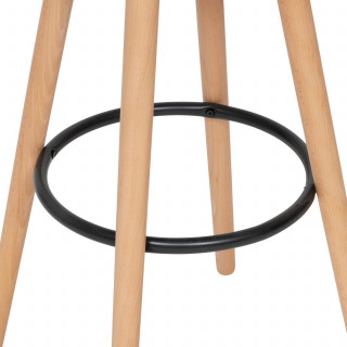 Lot de 4 chaises de bar avec coussin MAXON - Beige