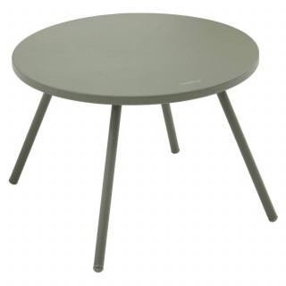 Salon de jardin en aluminium 2 places PAOPAO - Beige et vert laurier
