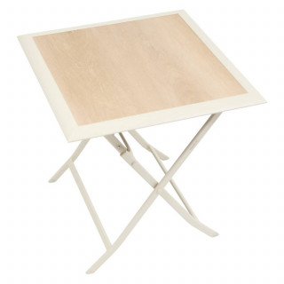 Table de jardin pliante carrée 2 places AZUA - Epeautre et argile