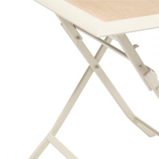 Table de jardin pliante carrée 2 places AZUA - Epeautre et argile