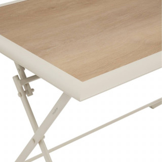 Table de jardin pliante carrée 4 places AZUA - Epeautre et argile