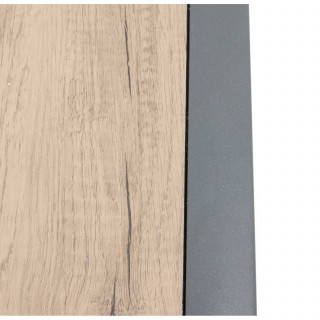 Table de jardin extensible en aluminium effet bois 10 places PAVANE - Truffe et graphite