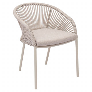 Fauteuil de jardin empilable en aluminium ORYON - Argile
