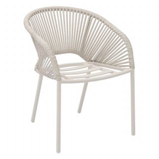 Fauteuil de jardin empilable en aluminium ORYON - Argile