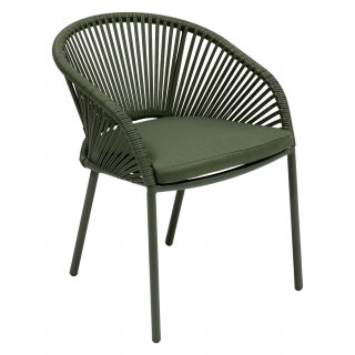 Fauteuil de jardin empilable en aluminium ORYON - Laurier