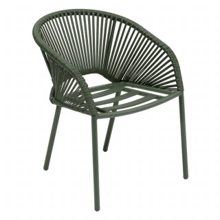 Fauteuil de jardin empilable en aluminium ORYON - Laurier
