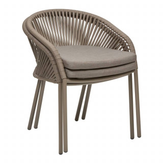 Fauteuil de jardin empilable en aluminium ORYON - Café