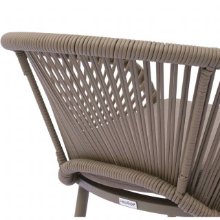 Fauteuil de jardin empilable en aluminium ORYON - Café