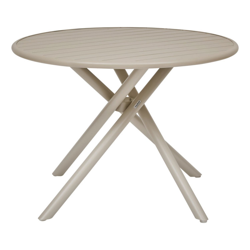Table de jardin ronde en aluminium 4 places NEBULLIA - Argile