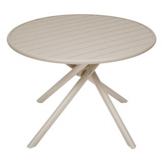 Table de jardin ronde en aluminium 4 places NEBULLIA - Argile