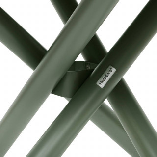 Table de jardin ronde en aluminium 4 places NEBULLIA - Vert Laurier