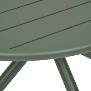 Table de jardin ronde en aluminium 4 places NEBULLIA - Vert Laurier