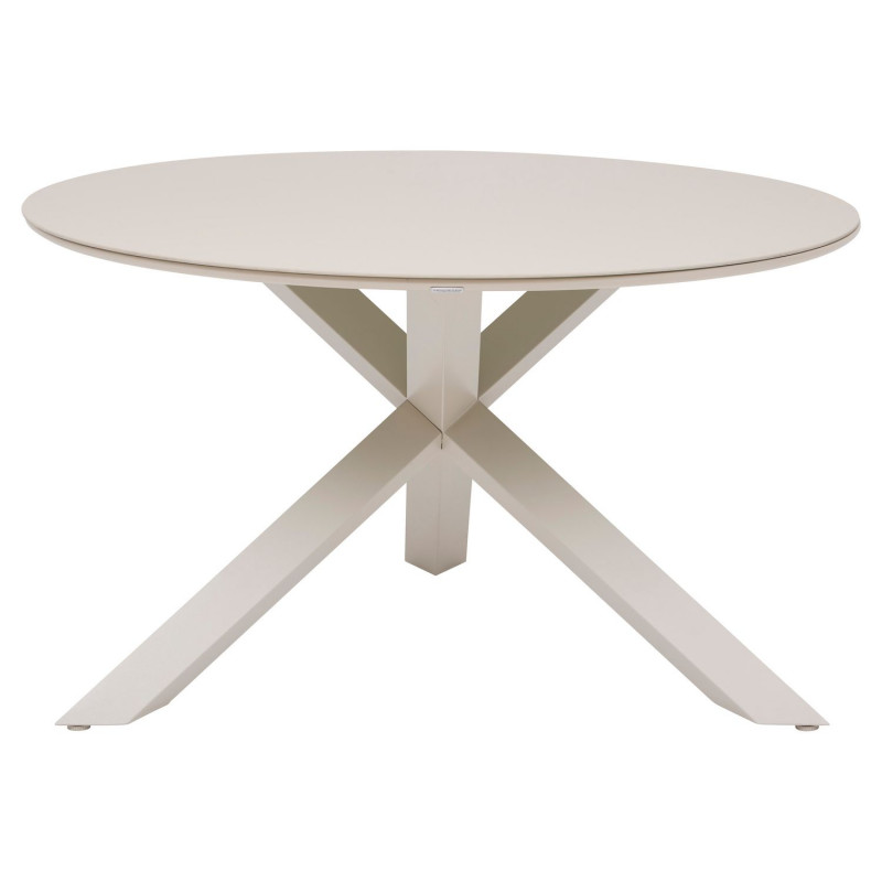 Table de jardin ronde en aluminium 6 places ORYON - Argile