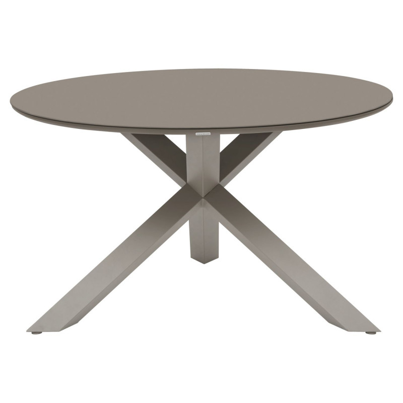 Table de jardin ronde en aluminium 6 places ORYON - Café