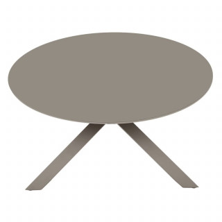 Table de jardin ronde en aluminium 6 places ORYON - Café