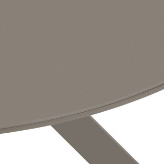 Table de jardin ronde en aluminium 6 places ORYON - Café