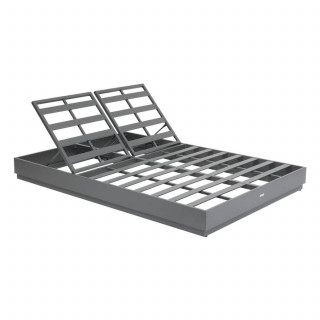 Lit de piscine en aluminium 2 places ALLURE - Graphite