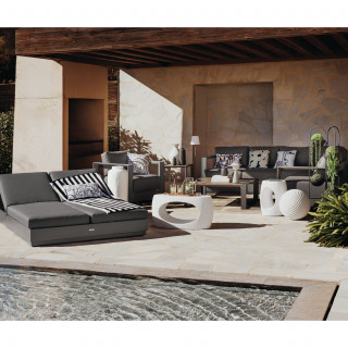 Lit de piscine en aluminium 2 places ALLURE - Graphite