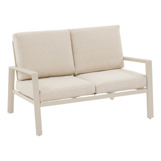 Canapé de jardin en aluminium 2 places LUZANE - Argile