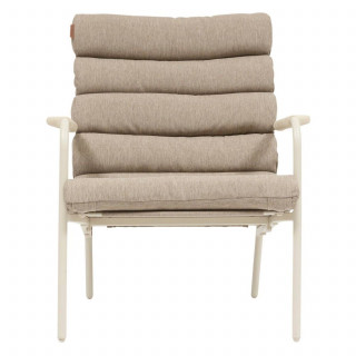 Fauteuil relax de jardin avec repose pieds SOLANI - Argile