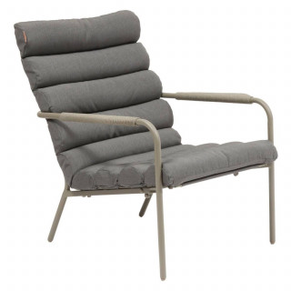 Fauteuil relax de jardin avec repose pieds SOLANI - Café