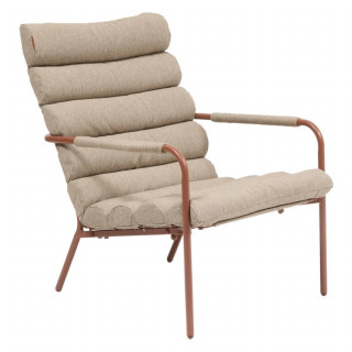 Fauteuil relax de jardin avec repose pieds SOLANI - Acajou