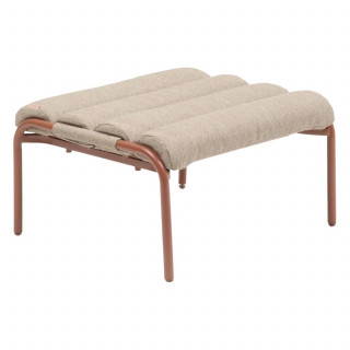 Fauteuil relax de jardin avec repose pieds SOLANI - Acajou