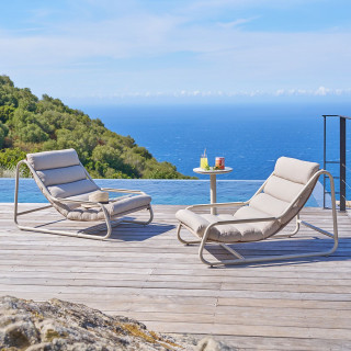 Fauteuil de jardin en acier CELESTAM - Argile