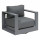 Fauteuil de salon de jardin rotatif ALLURE - Gris Graphite
