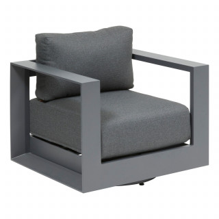 Fauteuil de salon de jardin rotatif ALLURE - Gris Graphite